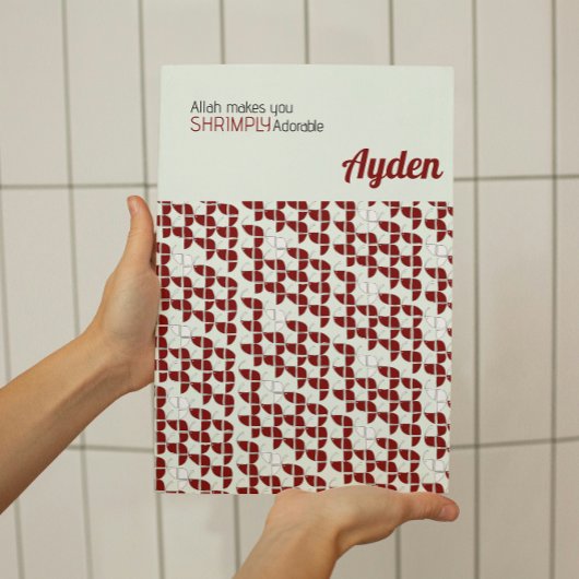 SHRIMPLY愛らしいレトロレッドホワイト子供部屋カスタム ポスター