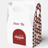 SHRIMPLY白い赤いパターン、Aqiqah赤ちゃんシャワー フェイバーボックス (見開き)