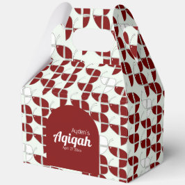 SHRIMPLY白い赤いパターン、Aqiqah赤ちゃんシャワー フェイバーボックス
