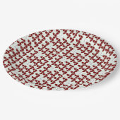 SHRIMPLY白い骨のパターン、Aqiqah赤ちゃんシャワー ペーパープレート (アングル)