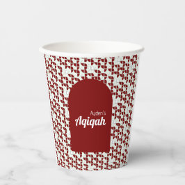 SHRIMPLY白Red Aqiqah赤ちゃんシャワー 紙コップ