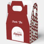 SHRIMPLY赤い白のパターン、Aqiqah赤ちゃんシャワー フェイバーボックス (見開き)