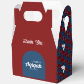 SHRIMPLY赤い青のパターン、Aqiqah赤ちゃんシャワー フェイバーボックス (見開き)