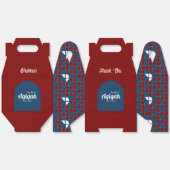 SHRIMPLY赤い青のパターン、Aqiqah赤ちゃんシャワー フェイバーボックス (見開き)