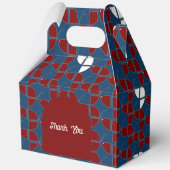 SHRIMPLY青の赤いパターン、Aqiqah赤ちゃんシャワー フェイバーボックス (裏面)