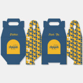 SHRIMPLY青の黄色のパターン、Aqiqah赤ちゃんシャワー フェイバーボックス (見開き)