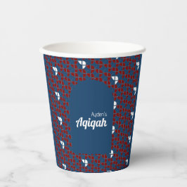 SHRIMPLY青Red Aqiqah赤ちゃんシャワー 紙コップ