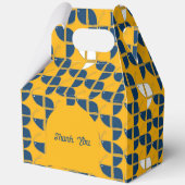 SHRIMPLY黄色の青のパターン、Aqiqah赤ちゃんシャワー フェイバーボックス (裏面)