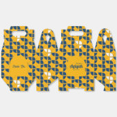 SHRIMPLY黄色の青のパターン、Aqiqah赤ちゃんシャワー フェイバーボックス (見開き)