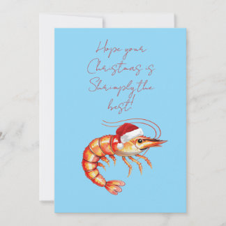 Shrimply the Best クリスマスカード - エビのクリスマス