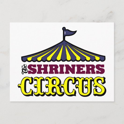 Shrinersのサーカス ポストカード (正面)