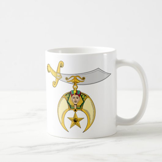 SHRINERSの紋章を個人化して下さい コーヒーマグカップ (右)