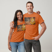 Shriners USA Flag Emblem Compass Square Mason Fath Tシャツ (ユニセックス)