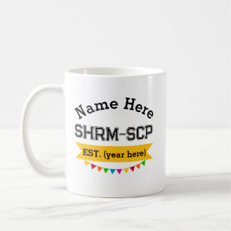 SHRM-SCP認定取得お祝いマグカップ 個人名入り コーヒーマグカップ