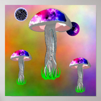 SHROOM SHIRT ZAZ、景色の良いShroom ポスター