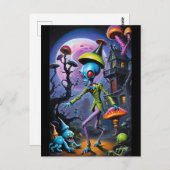 Shroom Townファンタジー ポストカード (正面/裏面)