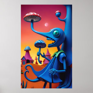 Shroomin' 'n'開花'n - Ken Gage Surreal Art ポスター