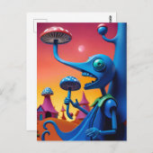 Shroomin' 'n'開花'n - Ken Gage Surreal Art ポストカード (正面/裏面)