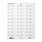 Shroud of Turin Easter Cross Religious Christian ラベル (フルシート)