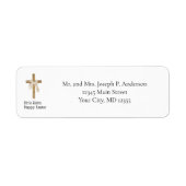 Shroud of Turin Easter Cross Religious Christian ラベル (正面)