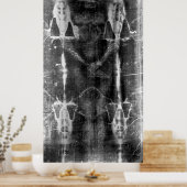 Shroud of Turin, Frontal View Negative ポスター (キッチン)