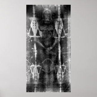 Shroud of Turin, Frontal View Negative ポスター