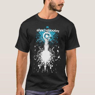 SHRPSHTRの黒のしぶき Tシャツ