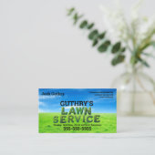 Shrubs Bliss Lawn Service Business Card 名刺 (スタンド正面)