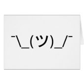 Shrug Emoticon O_(ツ)_/Kaomojiカー日本のド (正面横)