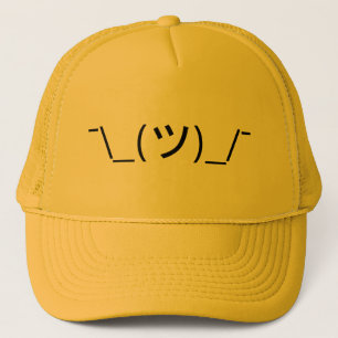 Shrug Emoticon O_(ツ)_/Kaomoji日本の氏 キャップ