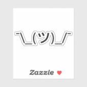 Shrug Emoticon O_(ツ)_/Kaomoji日本の氏 シール (シート)