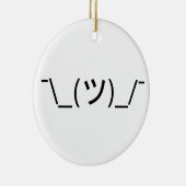 Shrug Emoticon O_(ツ)_/Kaomoji日本の氏 セラミックオーナメント (右)