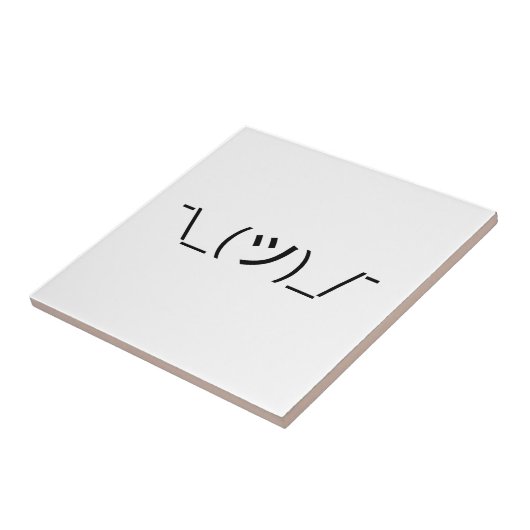 Shrug Emoticon O_(ツ)_/Kaomoji日本の氏 タイル (側面)