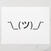 Shrug Emoticon O_(ツ)_/Kaomoji日本の氏 チラシ (裏面)
