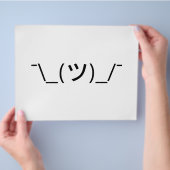 Shrug Emoticon O_(ツ)_/Kaomoji日本の氏 チラシ (手)