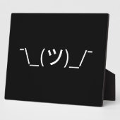 Shrug Emoticon O_(ツ)_/Kaomoji日本の氏 フォトプラーク (側面)