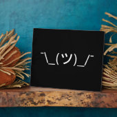 Shrug Emoticon O_(ツ)_/Kaomoji日本の氏 フォトプラーク (側面)