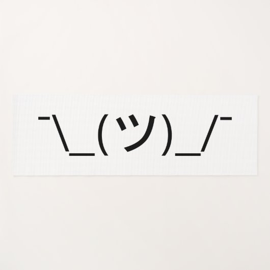 Shrug Emoticon O_(ツ)_/Kaomoji日本の氏 ヨガマット (正面(横))