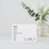 Shrug Emoticon O_(ツ)_/Kaomoji日本の氏 名刺 (スタンド正面)