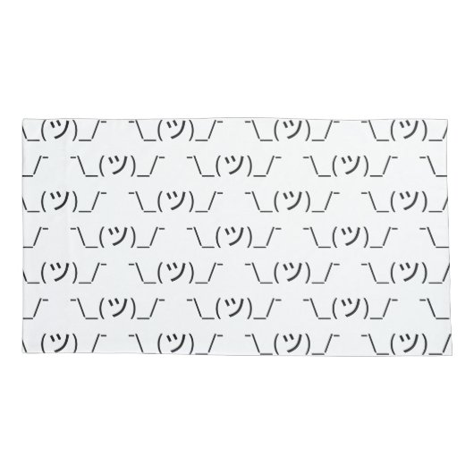 Shrug Emoticon O_(ツ)_/Kaomoji日本の氏 枕カバー (裏面-左)