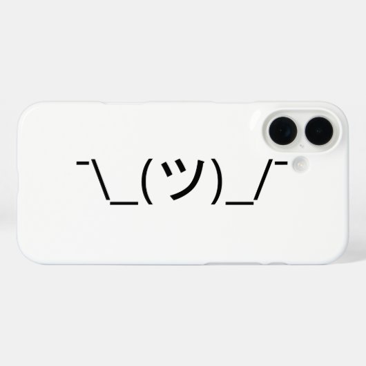 Shrug Emoticon O_(ツ)_/Kaomoji日本の氏 Case-Mate iPhoneケース (裏面 (横))