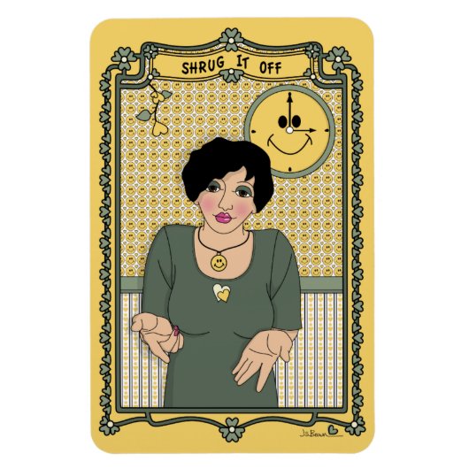 Shrug It Off_C_4x6冷蔵庫 マグネット (縦)