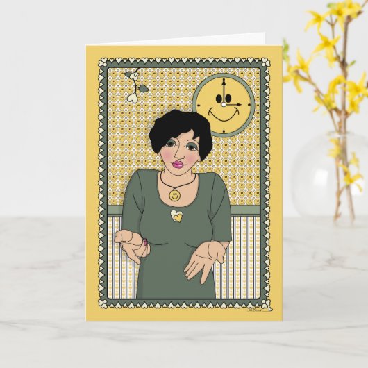 Shrug It Off_C_Greeting カード (黄色い花)