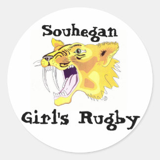 shs saber logo, Souhegan, Girl's Rugby 2 ラウンドシール