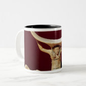 Shuのヘッドレスト、空気のエジプトの神 ツートーンマグカップ (正面左)