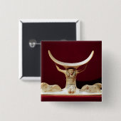 Shuのヘッドレスト、空気のエジプトの神 缶バッジ (正面&裏面)