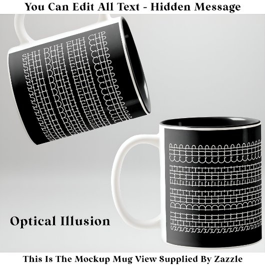 Shu Duh Fuh Cup隠しメッセージ135WB珍しいマグカップ ツートーンマグカップ
