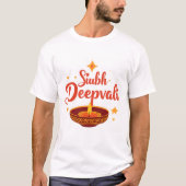 ✨ Shubh Deepavali | Traditional Diwali Rangoli | Tシャツ (正面)