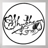 Shubham Love Calligraphy Art ポスター (正面)