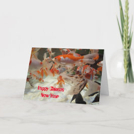 Shubunkinおよび共通の金魚 サンキューカード